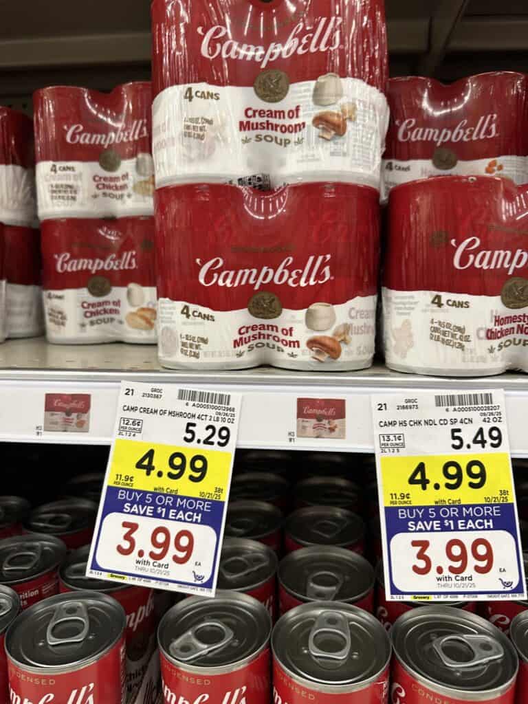 Campbell's Soups Kroger shelf image