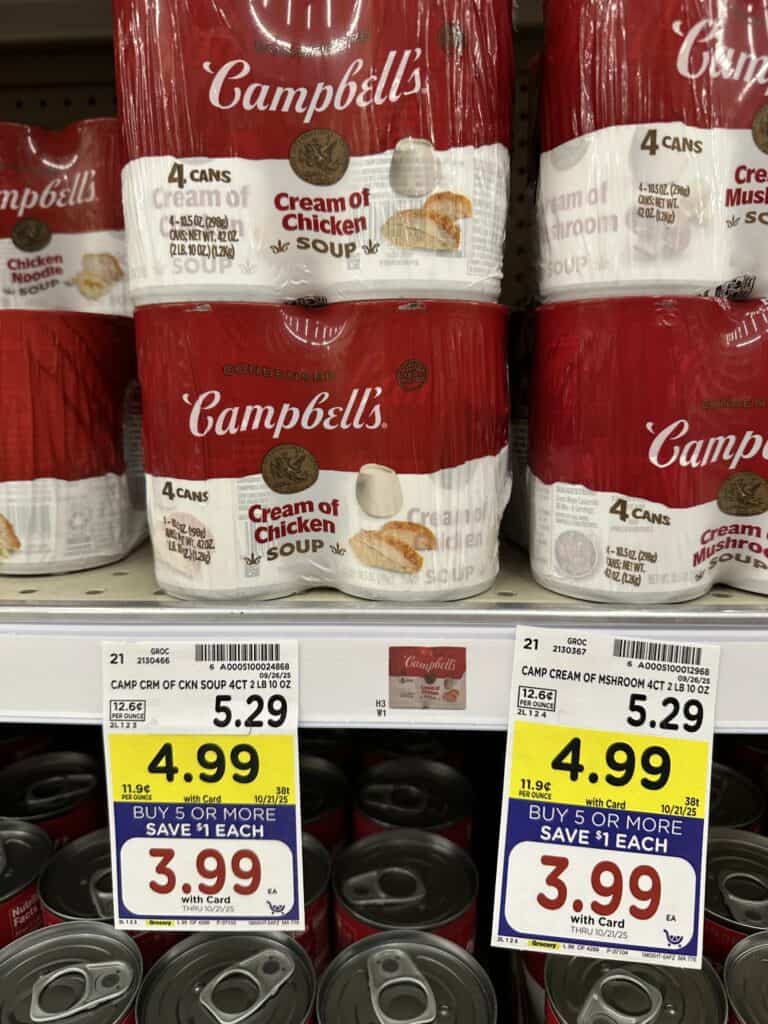 Campbell's Soups Kroger shelf image