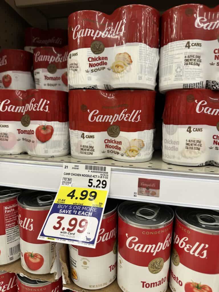 Campbell's Soups Kroger shelf image