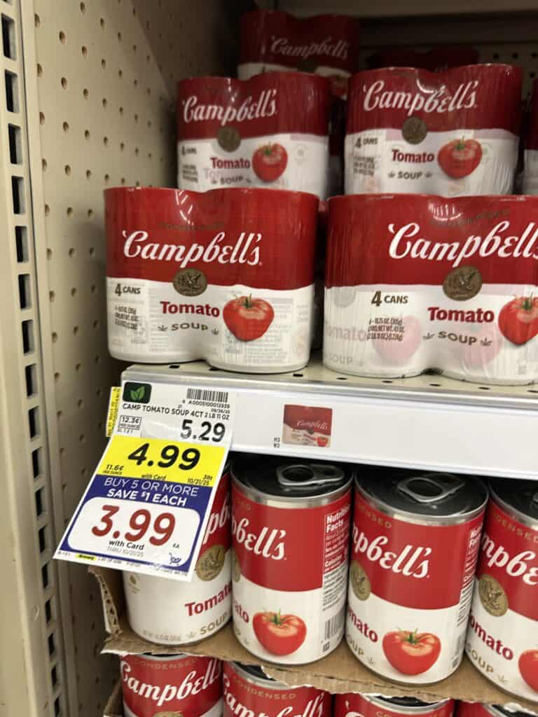 Campbell's Soups Kroger shelf image