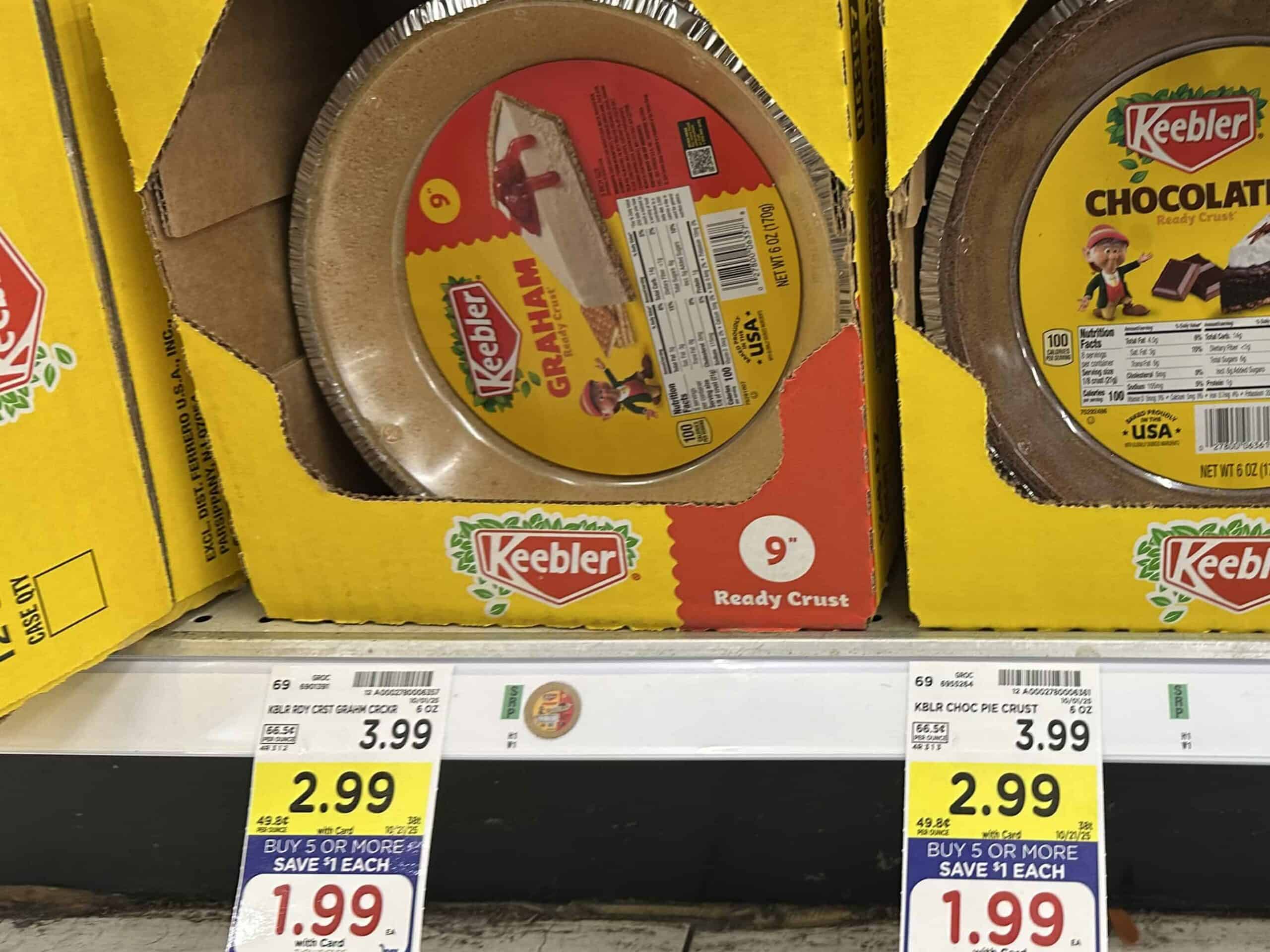 Keebler Pie Crusts Kroger Shelf Image