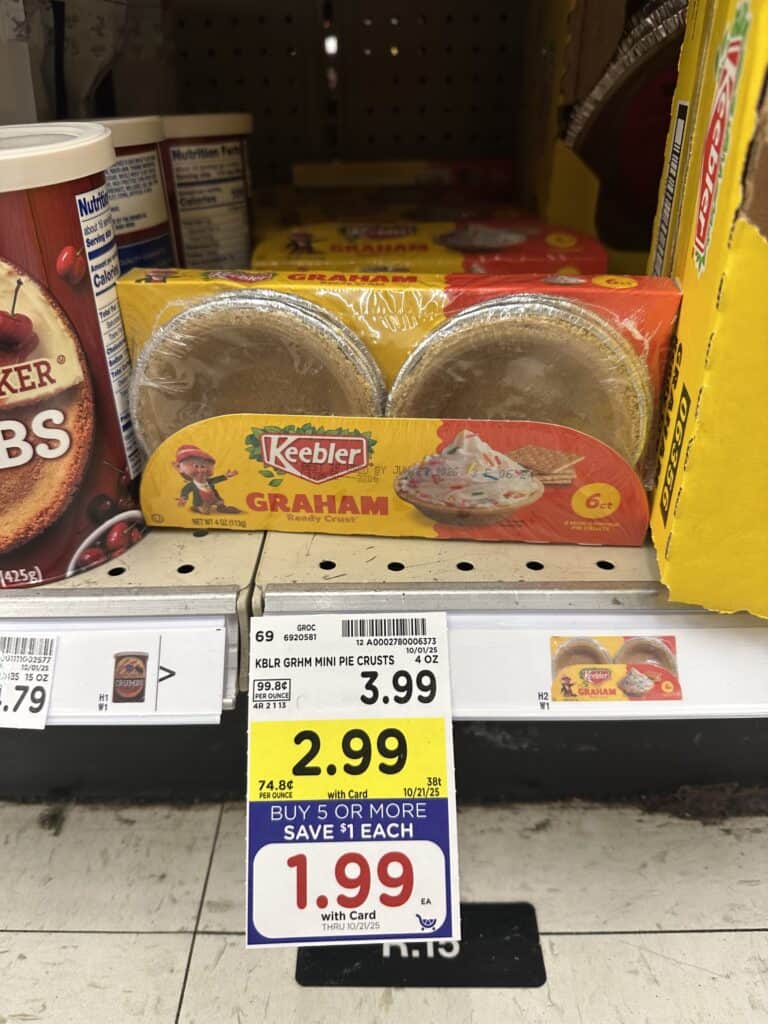 Keebler Pie Crusts Kroger Shelf Image
