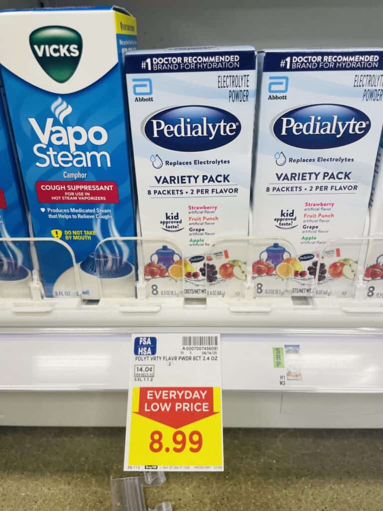 Pedialyte Kroger Shelf Image