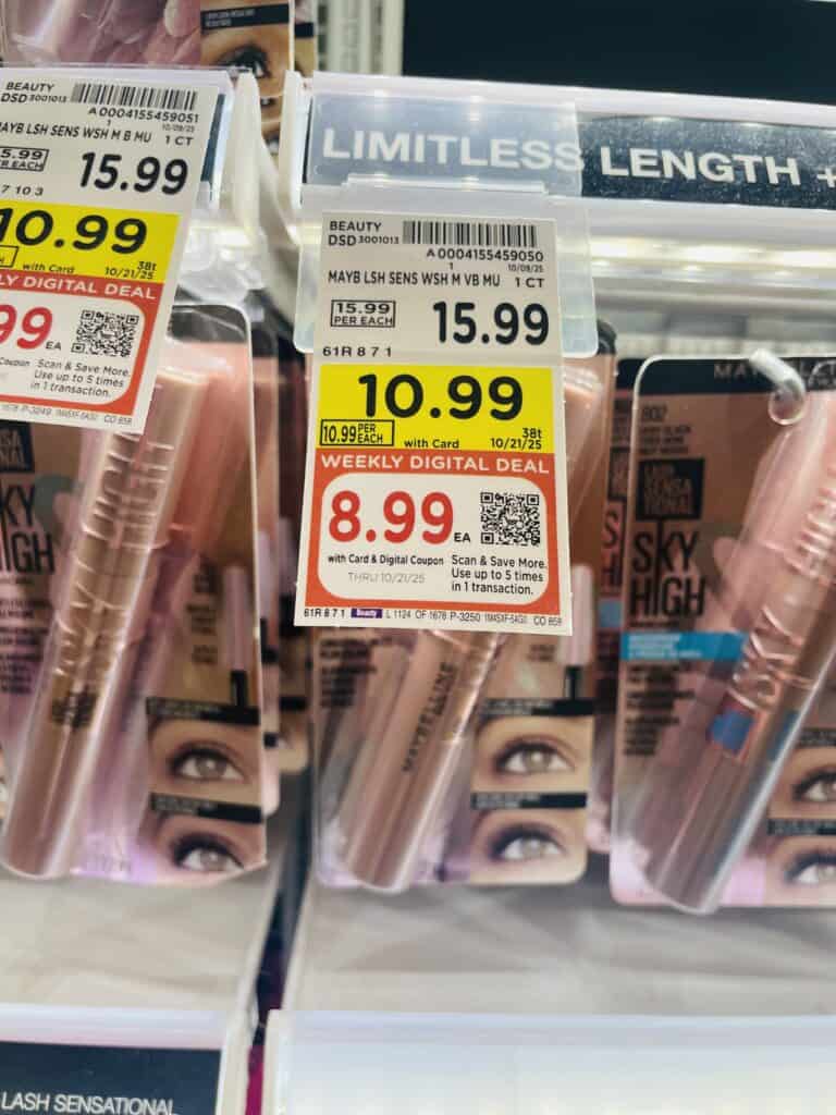 NYX and Maybelline New York Kroger Shelf Image