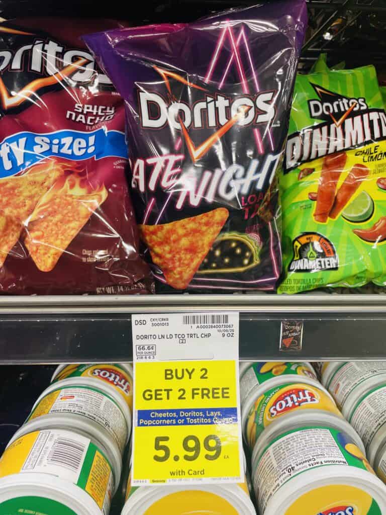 Doritos Cheetos and Lay's Kroger Shelf Image