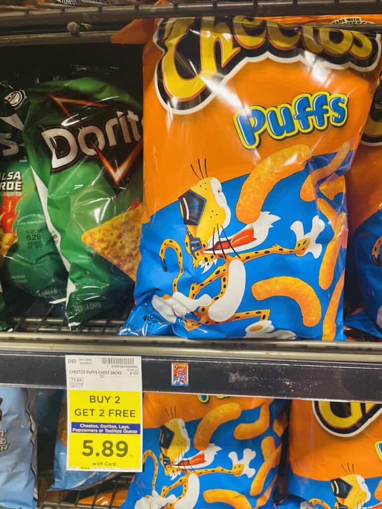 Doritos Cheetos and Lay's Kroger Shelf Image