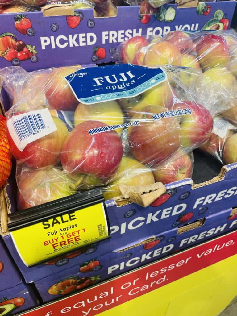 kroger apples shelf image