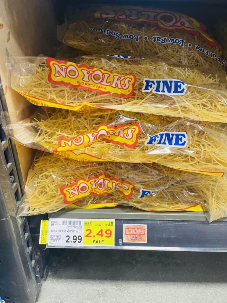 No Yolks Noodles Kroger SHelf IMage