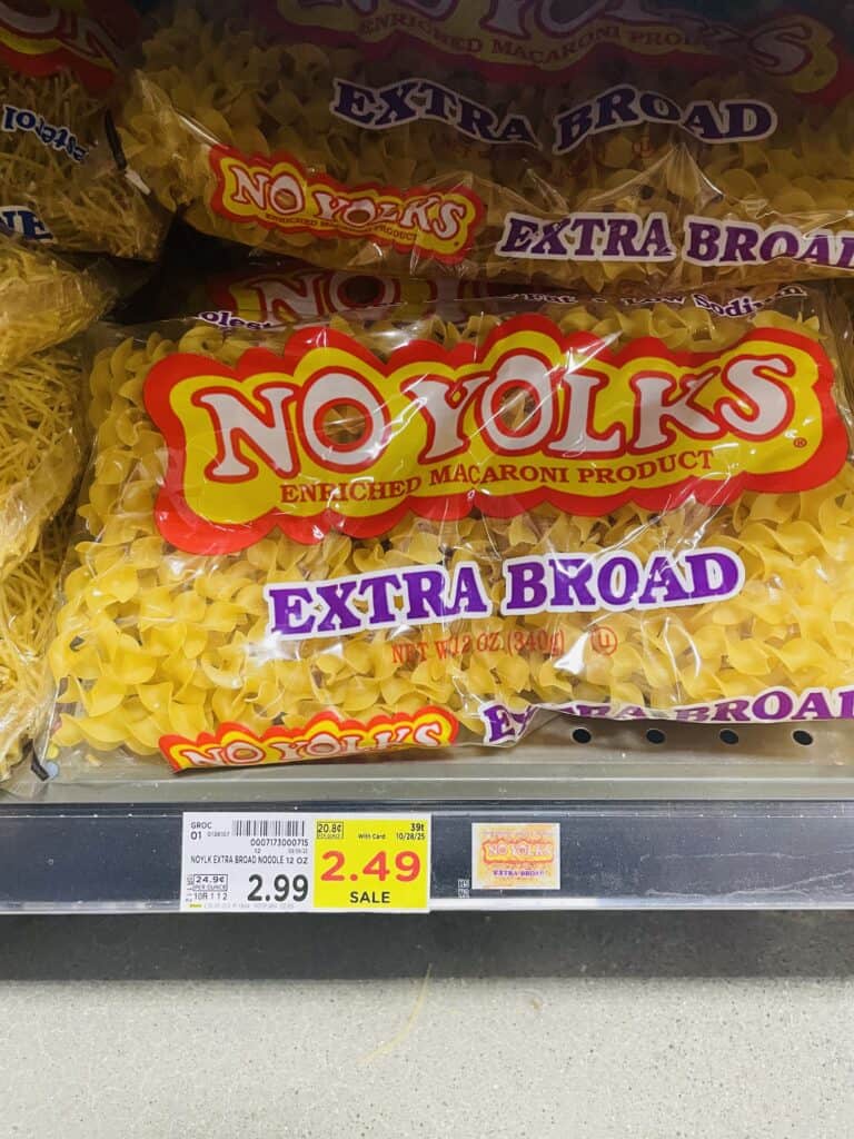 No Yolks Noodles Kroger SHelf IMage