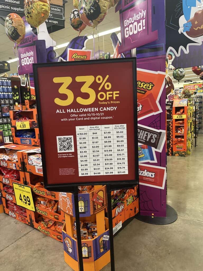 Halloween Candy Sale Kroger Shelf Image