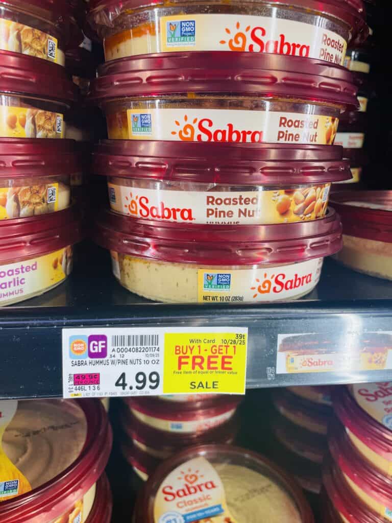 Sabra Hummus Kroger shelf image