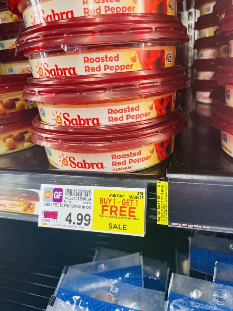 Sabra Hummus Kroger shelf image