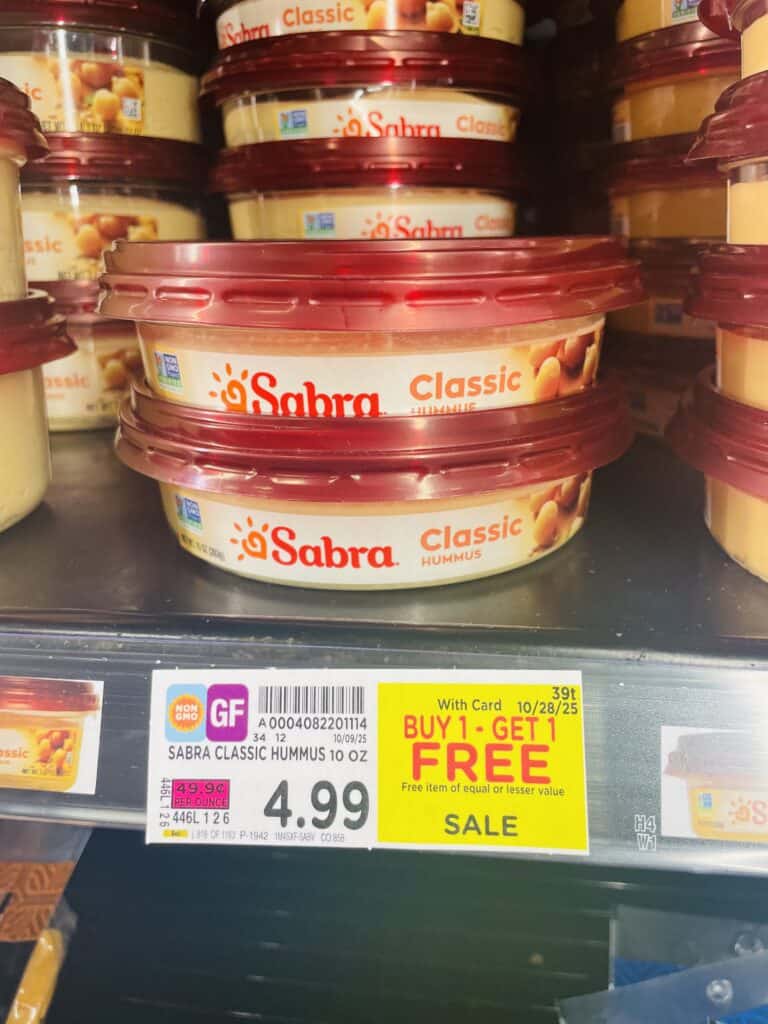 Sabra Hummus Kroger shelf image