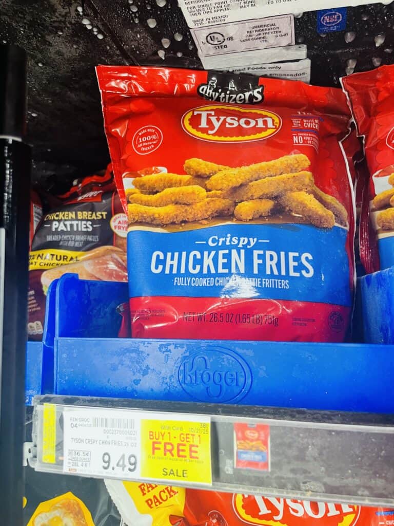 Tyson Frozen Chicken Kroger Shelf Image