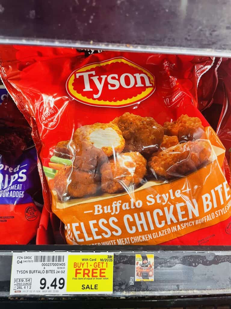 Tyson Frozen Chicken Kroger Shelf Image