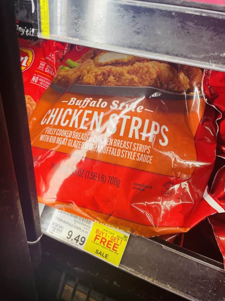 Tyson Frozen Chicken Kroger Shelf Image