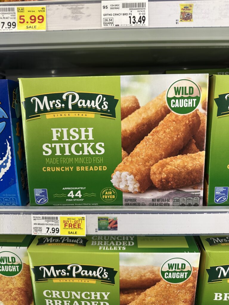 Mrs. Pauls Seafood Kroger shelf image