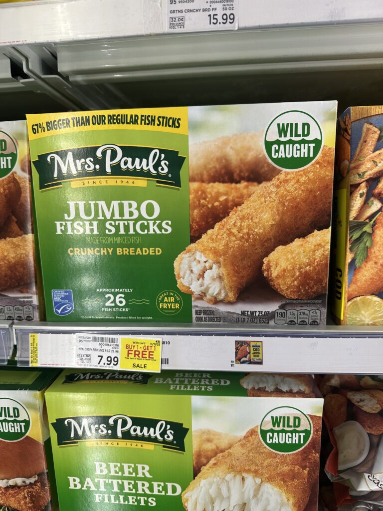Mrs. Pauls Seafood Kroger shelf image