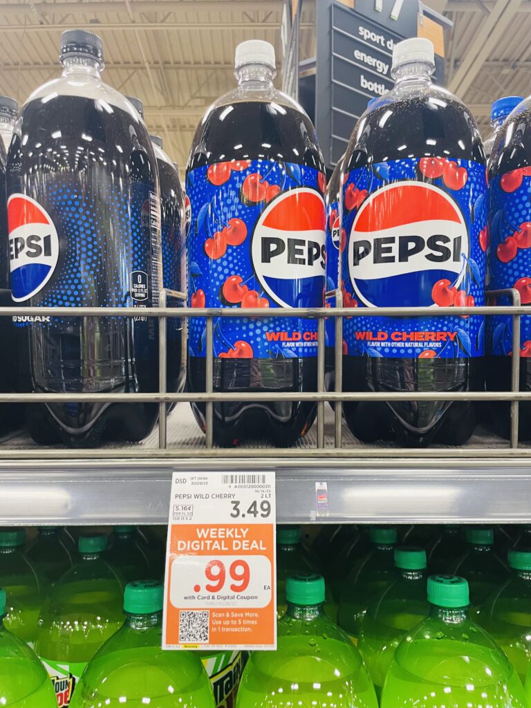 2 liter pop kroger shelf image