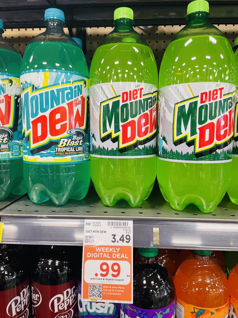 2 liter pop kroger shelf image