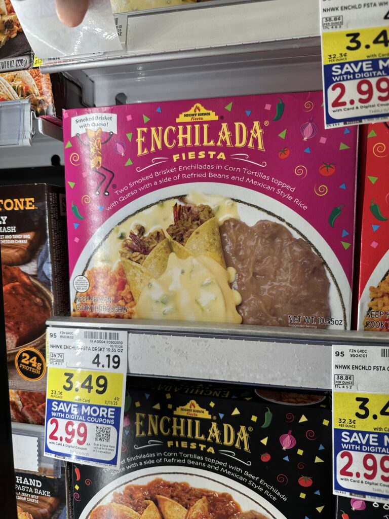 Night Hawk Frozen Entrees Kroger Shelf Image
