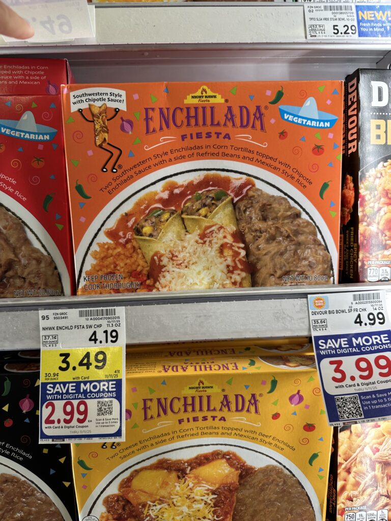 Night Hawk Frozen Entrees Kroger Shelf Image