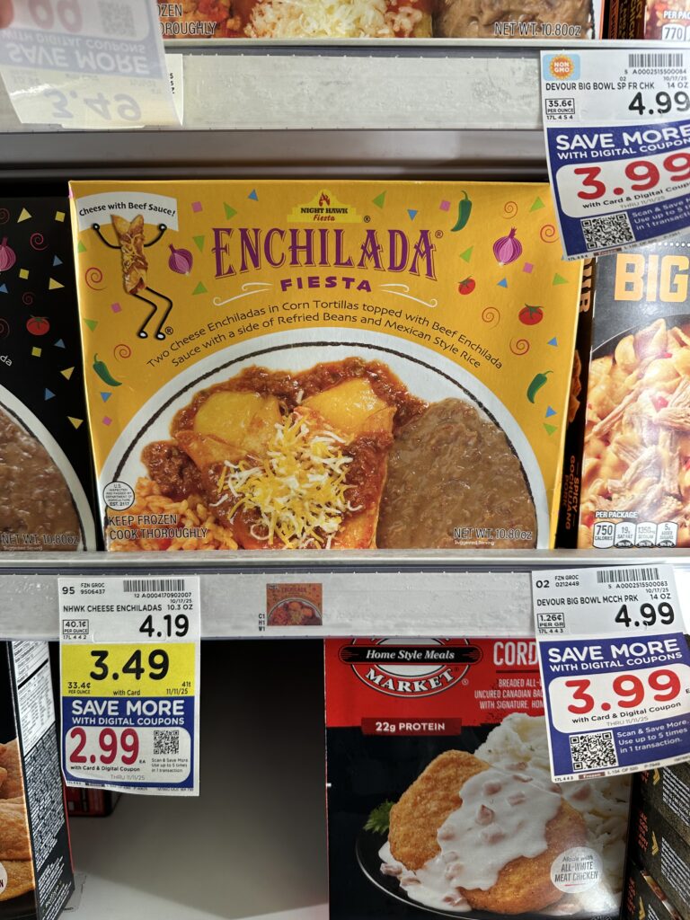 Night Hawk Frozen Entrees Kroger Shelf Image