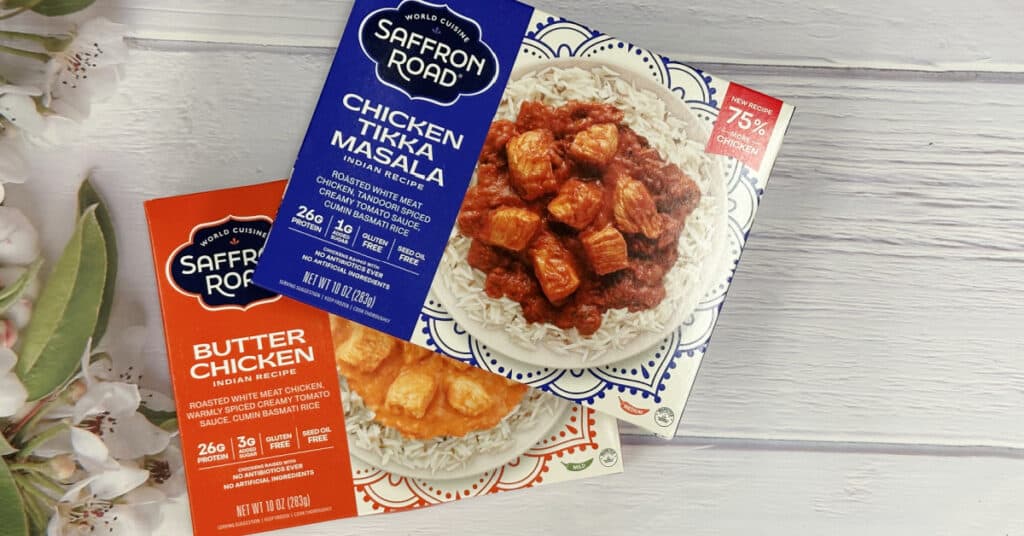 Saffron Road Chicken Tikka Masala and Butter Chicken Kroger