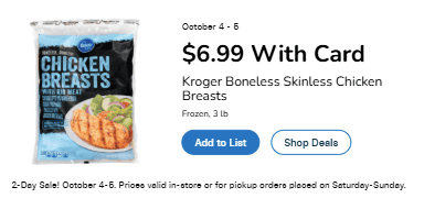 Kroger 2 day sale