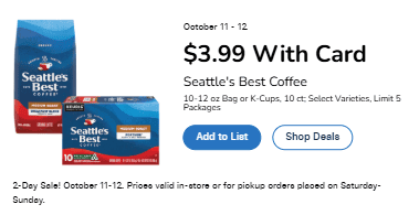 Kroger 2 day sale items