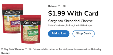 Kroger 2 day sale items