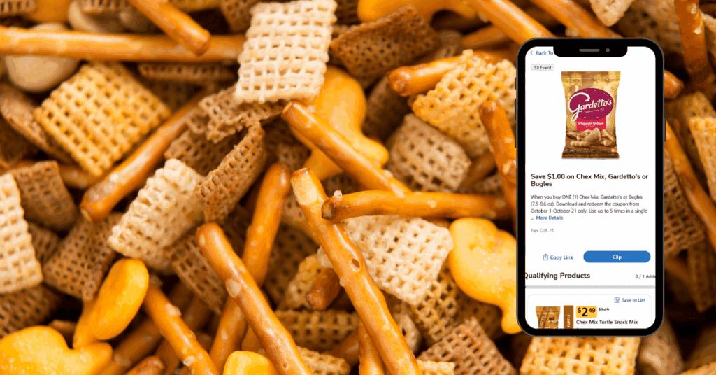 chex mix, gardetto's and bugles
