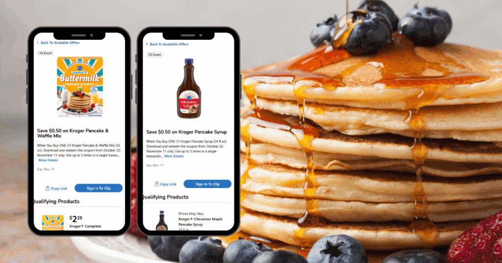 kroger pancake mix and syrup