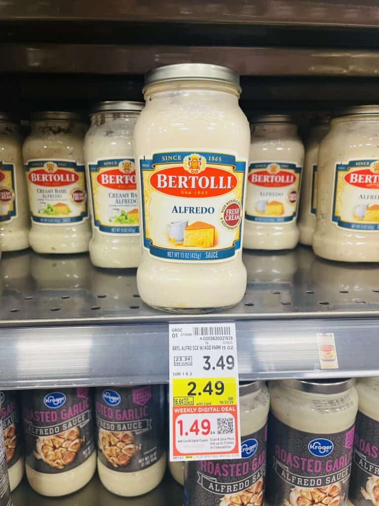 bertolli pasta sauce kroger shelf image (1)