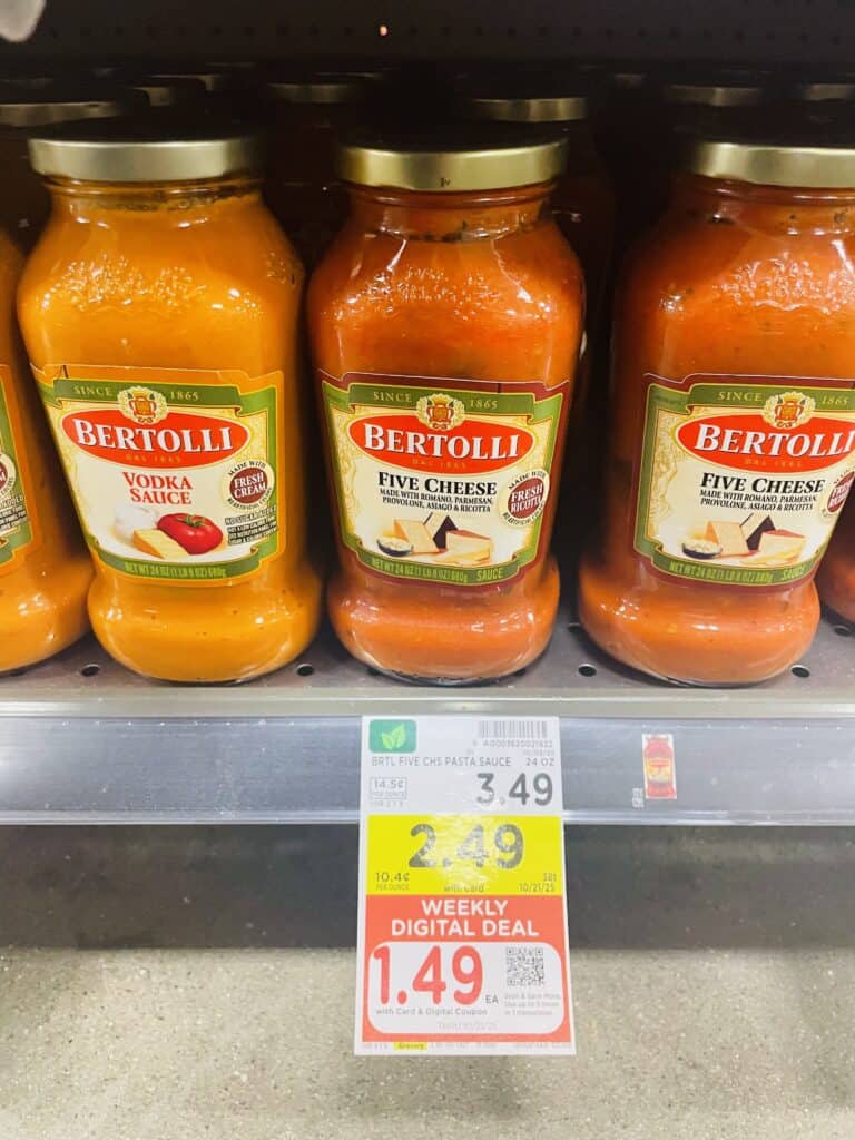 bertolli pasta sauce kroger shelf image (1)