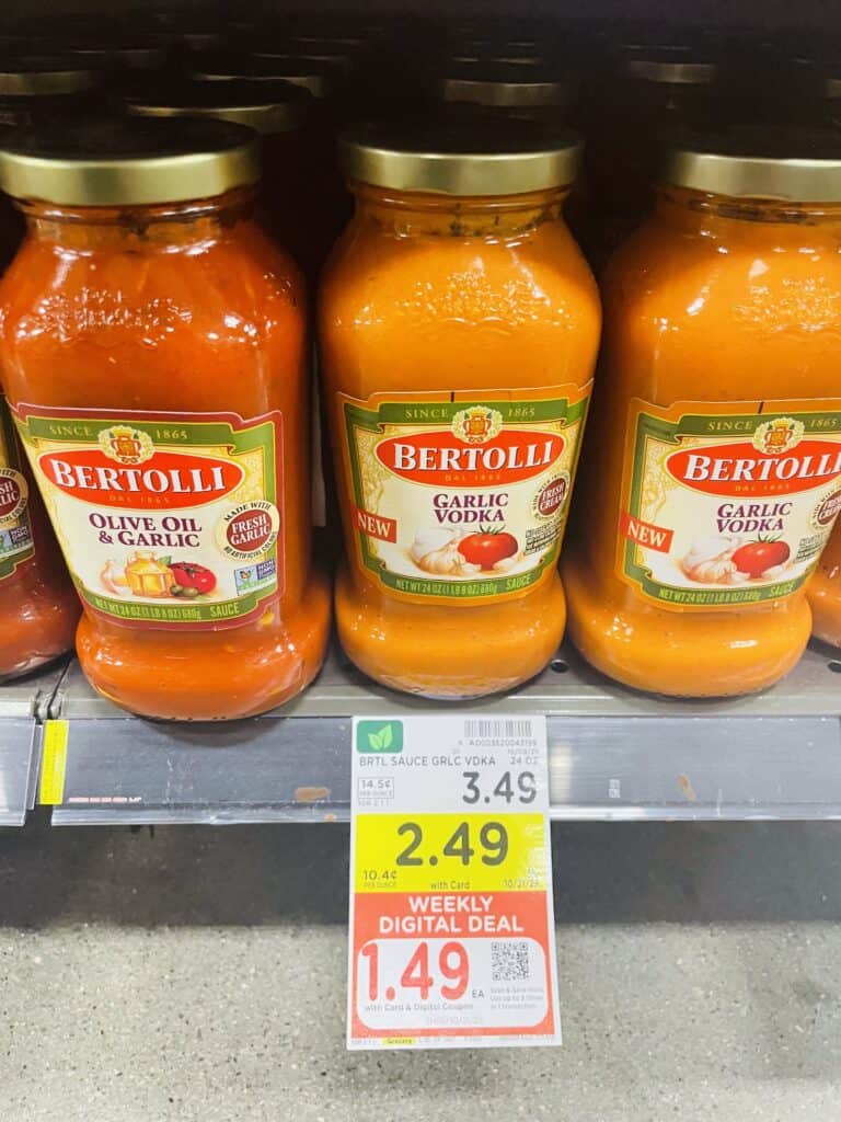 bertolli pasta sauce kroger shelf image (1)