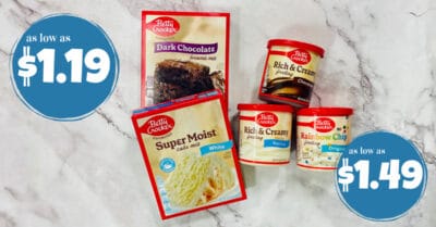 betty crocker cake mix and icing (2) kroger krazy