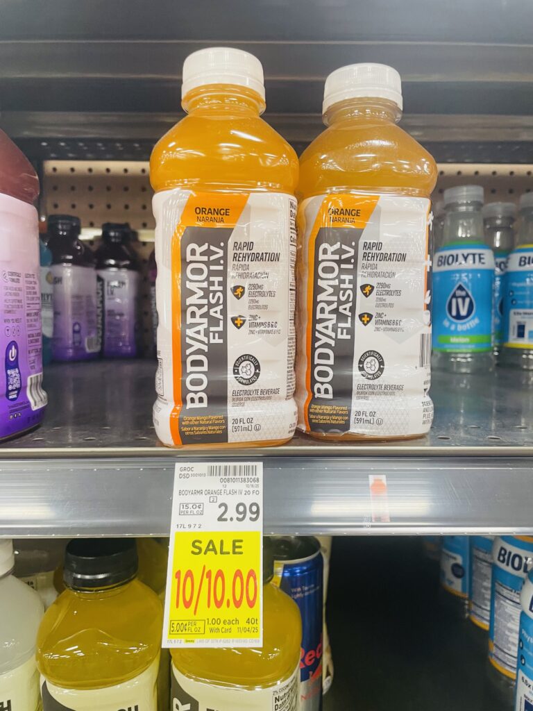 body armor and powerade kroger shelf image (1)