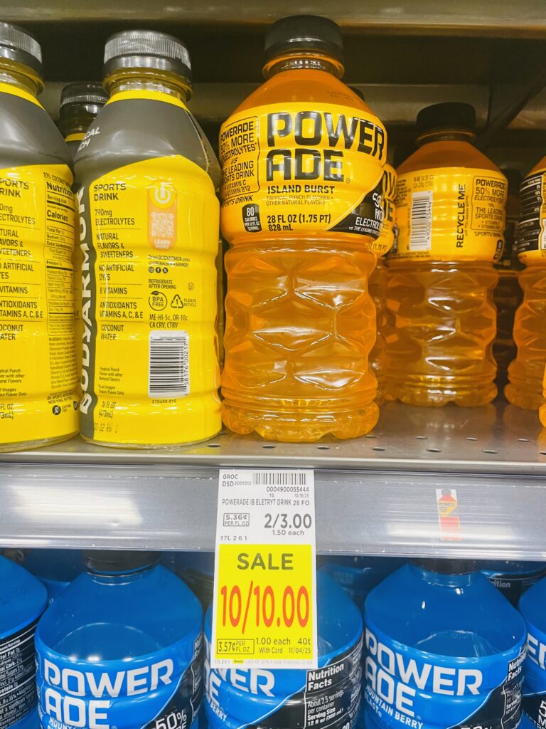 body armor and powerade kroger shelf image (1)