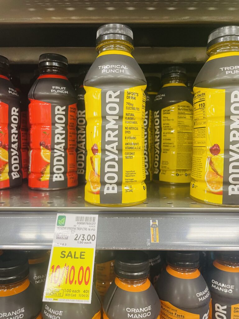 body armor and powerade kroger shelf image (1)