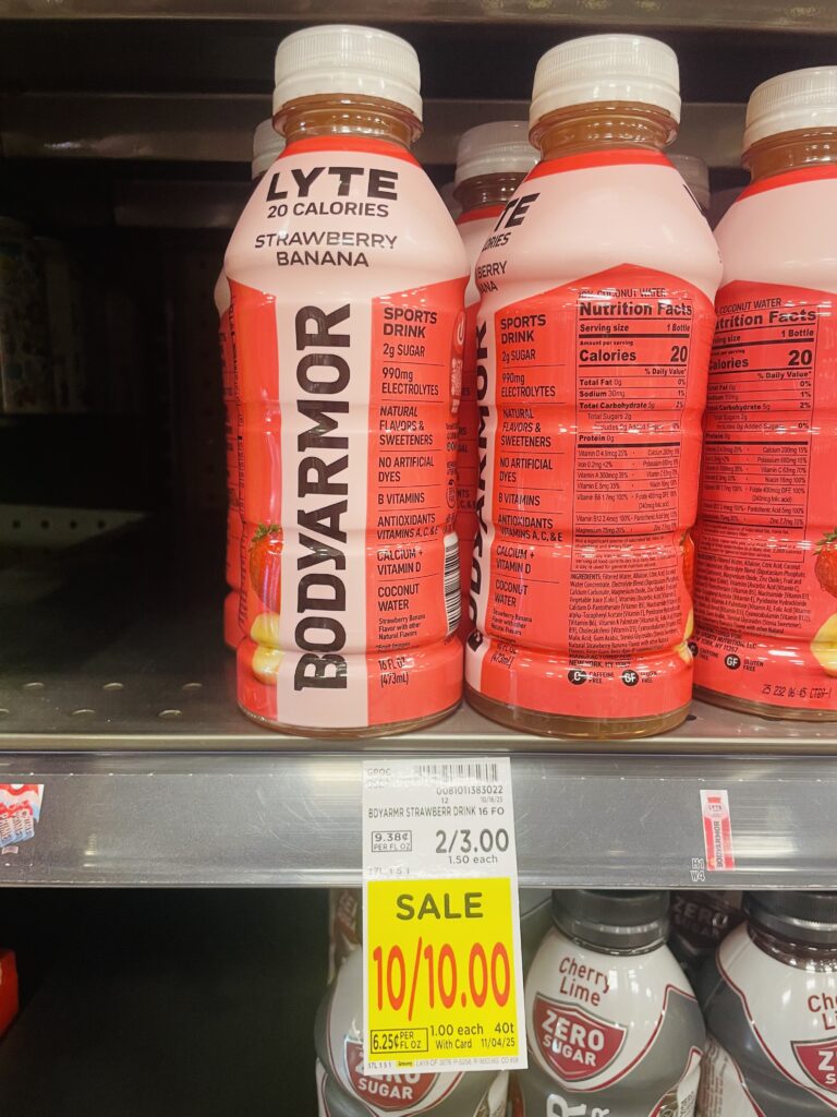 body armor and powerade kroger shelf image (1)
