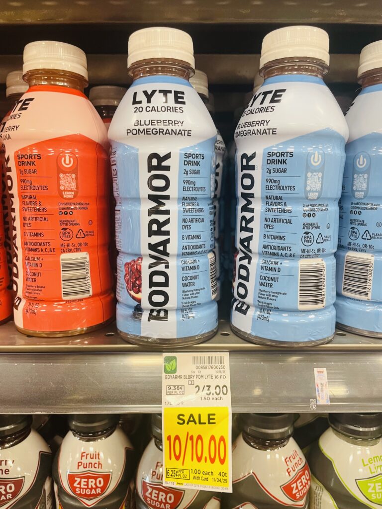 body armor and powerade kroger shelf image (1)