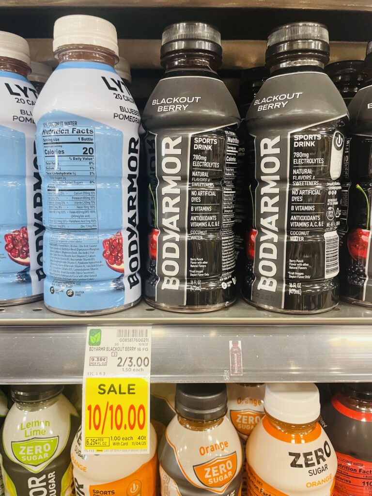 body armor and powerade kroger shelf image (1)