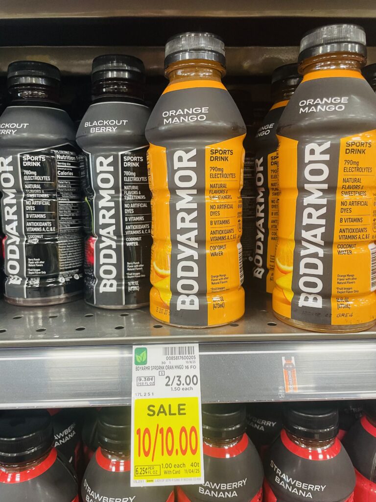 body armor and powerade kroger shelf image (1)