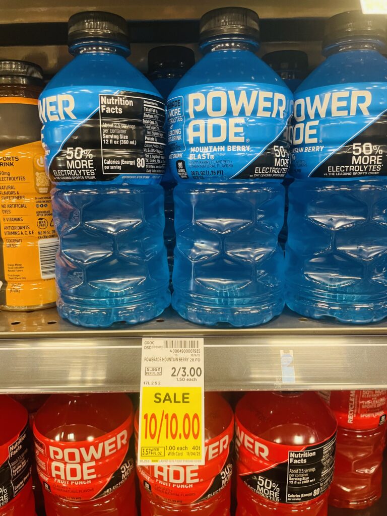 body armor and powerade kroger shelf image (1)