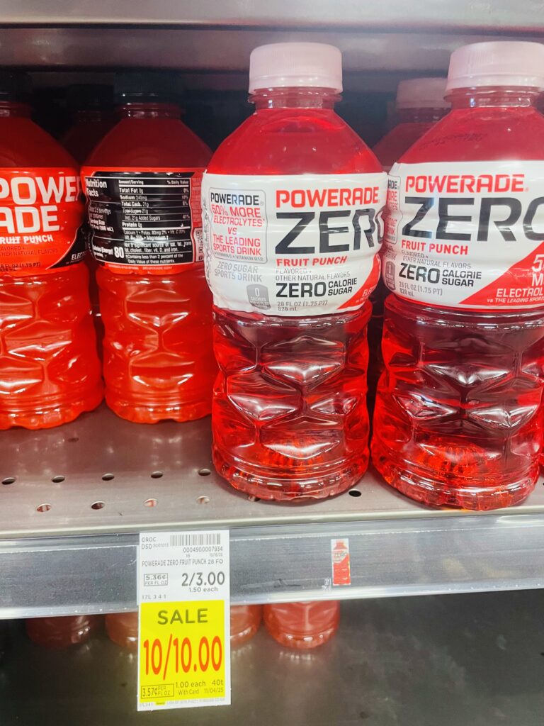 body armor and powerade kroger shelf image (1)