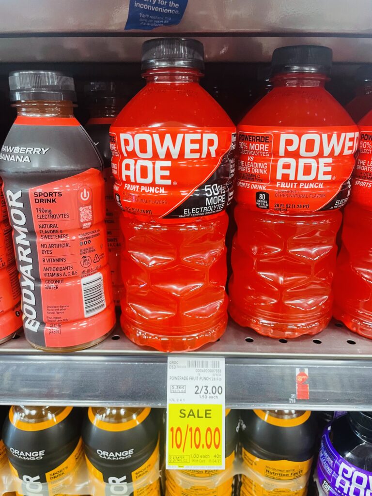 body armor and powerade kroger shelf image (1)