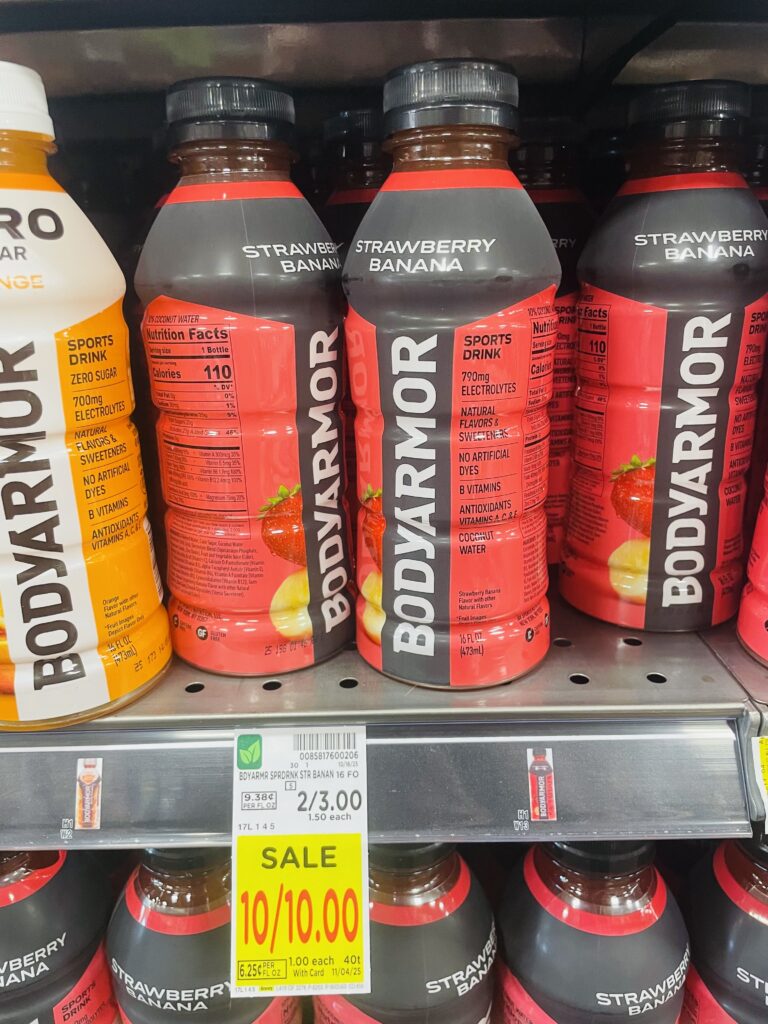 body armor and powerade kroger shelf image (1)