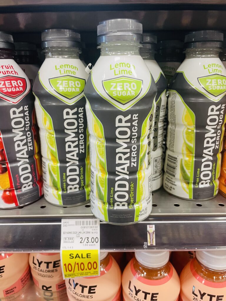 body armor and powerade kroger shelf image (1)