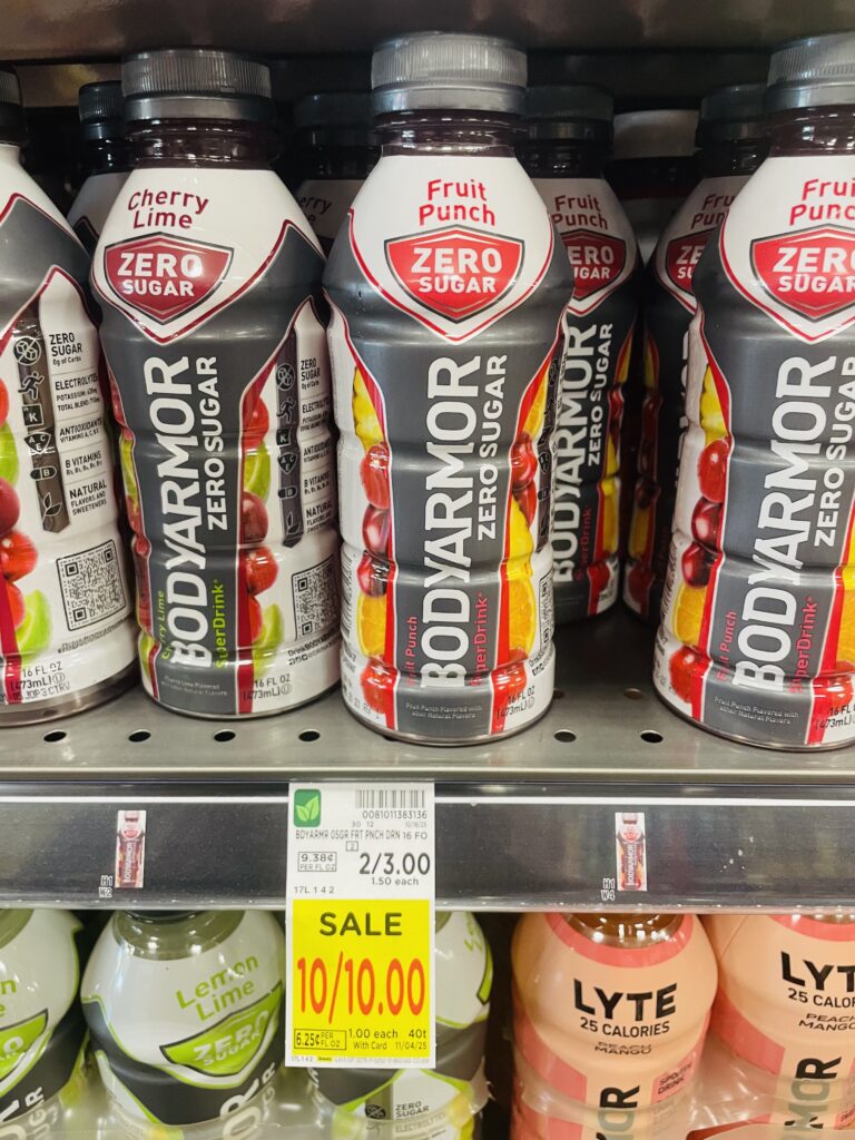 body armor and powerade kroger shelf image (1)